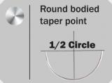 Surgicryl Monofilament Taper Point 1/2 Circle