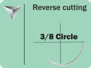 Daclon Monofilament Reverse Cutting 3/8 Circle
